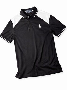 Polo Ralph Lauren Performance Polo Shirt Men’s L Black Moisture Wicking EUC